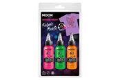 Creatief spelen - Haza Witbaard Textile paint Neon 3x30ml - Orange Green Pink - M38583