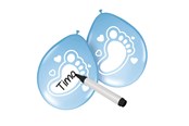 Speelgoed - Folat BV - Writable Balloons Birth Boy 6 pcs. - 08590