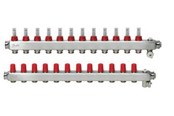 Vloerverwarming - Danfoss floor heating manifold 12+12 SSM with flowmeter - 088U0762