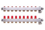 Vloerverwarming - Danfoss floor heating manifold 9+9 SSM - 088U0809