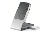 Mobiel - Adapters & Opladers - ALOGIC Matrix+ wireless charging stand - + AC power adapter - magnetic 24 pin USB-C - 15 Watt - with 5000 mAh wireless power bank multi-country power adapter (30 W) - MSPBDDAWC-G