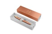 Schrijf- en tekengerei - Parker IM Writing Rituals Ballpoint Uplifting Orange Finish with Gradient & Gold Trims Medium Point Blue Ink Gift Box - 2203902