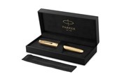 Schrijf- en tekengerei - Parker Sonnet Ciselé Special Edition Rollerball gold Finish Cap .Barrel and Trims Fine Black Ink - 2209266