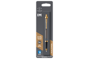 Schrijf- en tekengerei - Parker IM Ballpoint Pen | Grey Lacquer with Gold Trims | Medium Point | Blue Ink Refill - 2213779