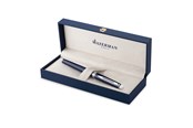 Schrijf- en tekengerei - Waterman Hemisphere Rollerball pen Blue Lacquer with Palladium trim Fine tip Black Ink Gift Box - 2214205