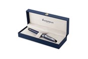 Schrijf- en tekengerei - Waterman Expert Fountain Pen Blue Lacquer with Palladium trim  Stainless steel Medium Nib Blue Ink Gift Box - 2214207