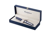 Schrijf- en tekengerei - Waterman Exception Fountain Pen Blue Lacquer with Palladium trim 18K Gold Medium Nib Blue Ink Gift Box - 2214313