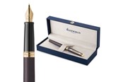 Schrijf- en tekengerei - Waterman Hémisphère Fountain Pen | Lava Black (The Understated Edit Collection) | Fine Nib with Blue Ink | Gift Box - 2217939