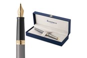Schrijf- en tekengerei - Waterman Hémisphère Fountain Pen | Stone Grey (The Understated Edit Collection) | Fine Nib with Blue Ink | Gift Box - 2217943