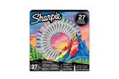 Schrijf- en tekengerei - Sharpie Permanent Markers Pen Gift Set | Fine Point & Ultra Fine Point Colouring Pens | Assorted Colours | Includes 2 Colouring Pages | 27 Marker Pens - 2205231