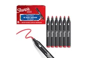 Schrijf- en tekengerei - Sharpie Creative Marker Acrylic Paint Pens | Bullet Tip Water-Based Paint Markers | Red | 6 Count - 2218119