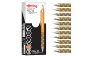 Schrijf- en tekengerei - Rotring Tikky Mechanical Pencil | HB 0.5 mm | Marigold (orange) Barrel | Lightweight with Rubberised Grip | 12 Count - 2214583