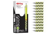 Schrijf- en tekengerei - Rotring Tikky Mechanical Pencil | HB 0.7 mm | Spidermum (lime) Barrel | Lightweight with Rubberised Grip | 12 Count - 2214586