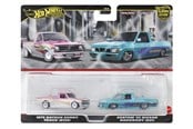 Speelgoedauto - Hot Wheels Premium Car Culture 1975 Datsun Sunny Truck (B120) & Custom '93 Nissan Hardbody (D21) - HRR78