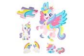 Speelgoed voor baby's - Toi-Toys Little Stars Foam Floor Puzzle Unicorn 36 pcs. - 72487B