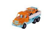 Speelgoedauto - Cavallino Toys - XL Torpedo Truck with Survival Jeep Orange 44.5cm - 1931SF01