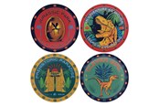 Merchandise - FaNaTtik - Jurassic Park Set of 4 Printed Metal Drinks Coasters - Kustvaarder - UV-JP156
