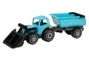 Buiten spelen - Plasto Tractor with frontloader & trailer 56.5 cm - 1672000TUB