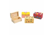 Schrijf- en tekenartikelen - Colorations - Decorate your own Wooden Treasure Chest Set of 12 - CHLOKBOX