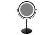Make-up spiegels - UNIQ Tabletop Mirror with LED og 10X - Matte Black - 7082