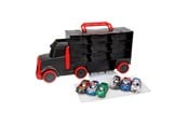 Speelgoedauto - Toi-Toys Turbo Racers Truck with 6 Pull-back Race Cars - 20034A