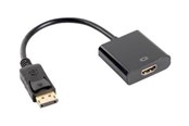 Beelscherm- en tv-kabel - Lanberg adapter - DisplayPort / HDMI - 20 cm - AD-0009-BK
