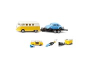 Speelgoedauto - SIKU VW T1 with Trailer and VW Beetle - 313-2567