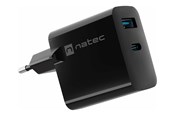 Mobiel - Adapters & Opladers - Natec Ribera power adapter - GaN - USB 24 pin USB-C - 65 Watt - NUC-2145