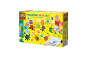 Creatief spelen - SES Creative Finger Paint Mega Set 6 Colours x 110ml - Includes 2-Metre Paper Roll - S00393