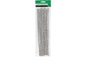 Schrijf- en tekenartikelen - Creativ Company - Chenille Silver 30cm 24pcs. - 51635