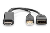 Beelscherm- en tv-kabel - DIGITUS 4K HDMI to DisplayPort Adapter - AK-330101-002-S