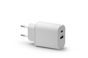 Mobiel - Adapters & Opladers - dbramante1928 re-charge - EU Wall Charger - USB-C 30W+USB-A 18W - White - CH18EUWH7150