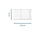 Babyspullen - BabyDan Premier Safety Gate Extra Wide 126-132 cm White - 500882