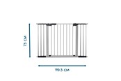 Babyspullen - BabyDan Premier Safety Gate with 6 Extensions 112-119.3 cm Silver - 500941