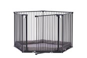 Babyspullen - BabyDan CombiFit 5-sided playpen black - 501508