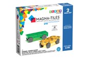 Bouw-/constructiekits - Magna-Tiles Cars – Green & Yellow 2-Piece Magnetic Building Set - 90216