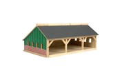 Houten speelgoed - Kids Globe Agricultural shed 3 compartments Small 1:87 - 610491