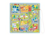 Speelgoed voor baby's - Goki - Wooden Magnet Maze Small Town - 58379