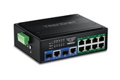 Switch - TRENDnet TI-BG108 - Version v1.0R - switch - industrial - 10 ports - unmanaged - TAA Compliant - TI-BG108
