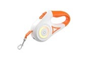Honden - Rojeco Dog Automatic Leash LED 5m - White and Orange - RQYS-04
