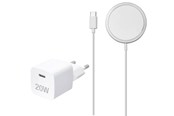 Mobiel - Adapters & Opladers - Vivanco Fast 1xUSB-C PD 20W MagSafe Home Charger Kit White - 64560