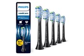 Elektrische tandenborstel - Philips Tandenborstelkoppen Sonicare Premium Plaque Defence - Black - 4+1 pcs - HX9045/88