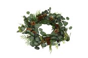 Decoratie - NORDIC WINTER Artificial Wreath Ø50 cm w/blueberry - 780-090
