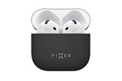 Mobiel - Overige accessoires - FIXED Silky Silicone case for Apple AirPods 4/4 ANC Black - FIXSIL-1473-BK