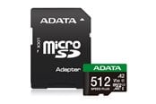 Geheugenkaart - A-Data Speed Plus MicroSD/SD - 180MB/s - 512GB - UD512GUI3V30A2SP-RA1
