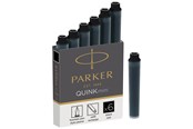 School accessoires - Parker Mini Fountain Pen Ink Refill Cartridges | Black QUINK Ink | 6 Count - 1950407
