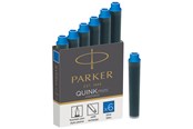 School accessoires - Parker Mini Fountain Pen Ink Refill Cartridges | Blue QUINK Ink | 6 Count - 1950409