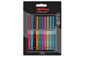 Schrijf- en tekengerei - Rotring rOtring Liner Fineliner Pens | 0.4 mm | Colouring Pens for Writing & Drawing | Assorted Colours | 10 Count - 2166220