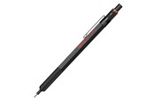 Schrijf- en tekengerei - Rotring 500 Mechanical Pencil | 0.5 mm HB Lead | Black hexagonal plastic barrel and non-slip textured metal grip - 2186325