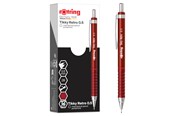 Schrijf- en tekengerei - Rotring Tikky Retro Mechanical Pencils | 2B 0.5 mm | Red Barrels | with Comfort Rippled Grip | 12 Count - 2202568